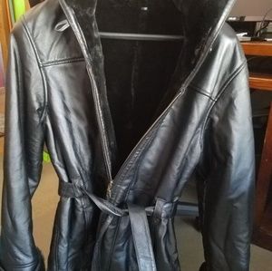 Wilsons leather 2xl faux fur lined leather coat